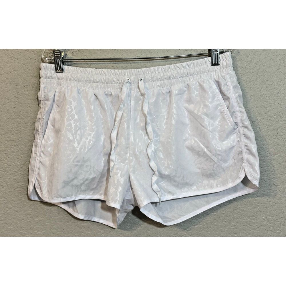 Zyia Active White XXL Women's Athletic drawstring Shorts